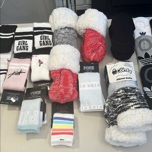 NWT & NWOT Pink/VS Knee & Crew Socks & More.  3 pairs for $20